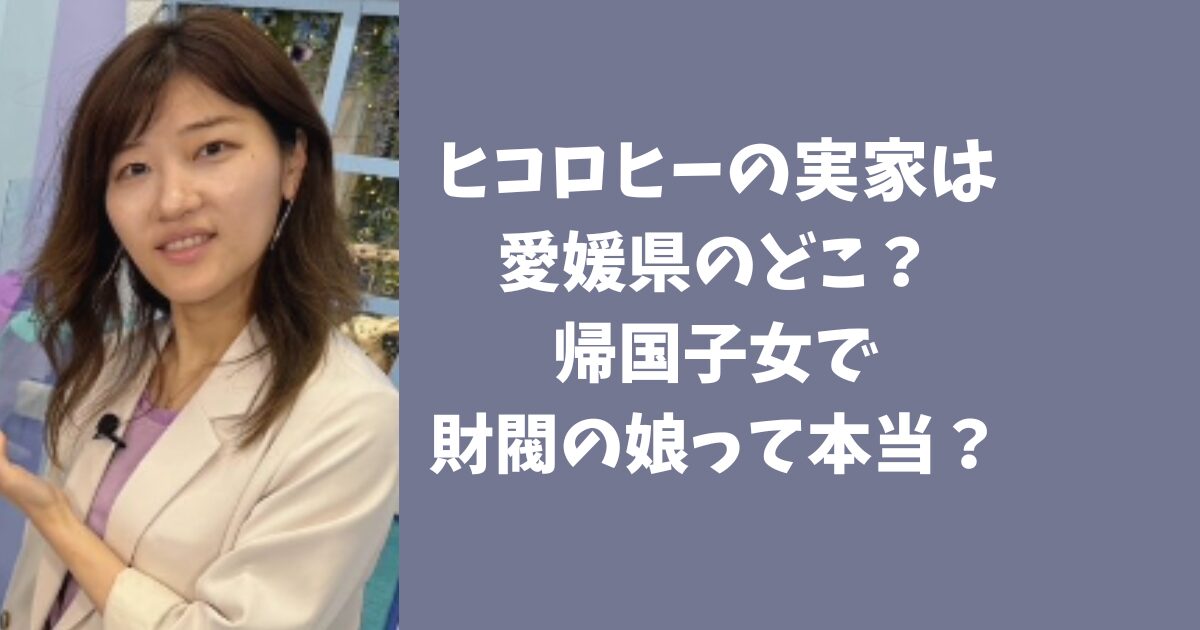 ヒコロヒーの実家は愛媛県のどこ？